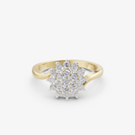 Load image into Gallery viewer, Blooming Grace Cluster Ring | 925 Silver Gold Plated Flower Ring