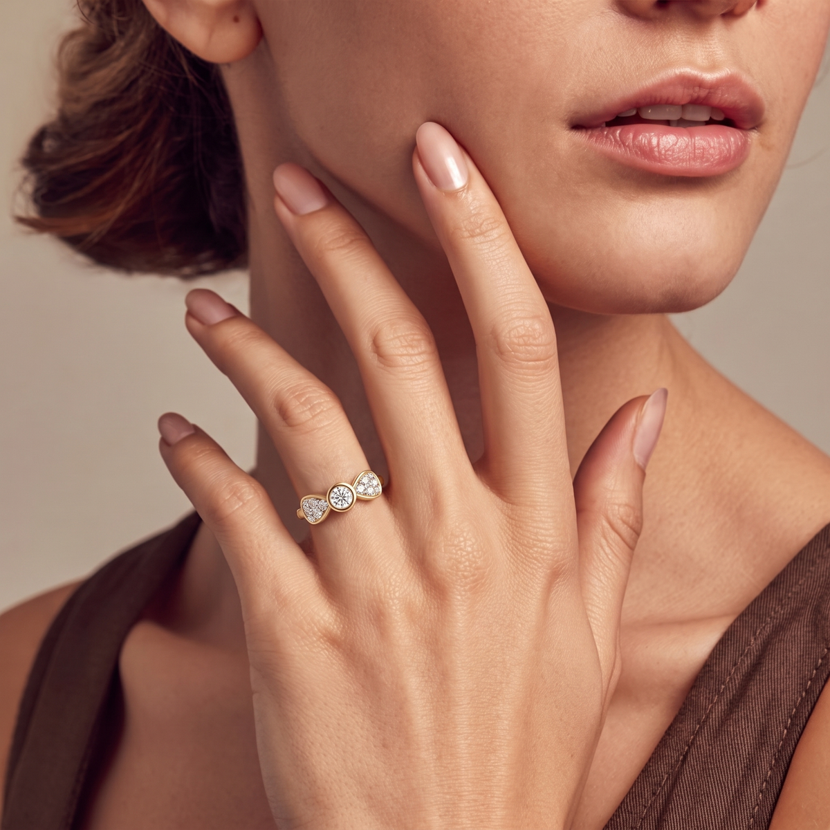 Infinity knot pave ring | 925 silver gold plated minimalist ring