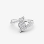 Load image into Gallery viewer, Floral Cluster Bypass Ring | 925 Silver Gold & Silver Plated Ring
