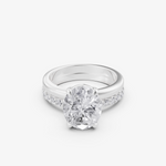 Load image into Gallery viewer, Grand Oval Solitaire Ring | 925 Silver Gold Plated Engagement Ring
