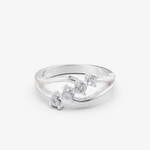 Load image into Gallery viewer, Diagonal Diamond Trail Ring | 925 Silver Gold & Silver Plated Ring