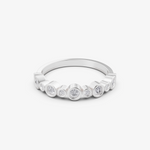 Load image into Gallery viewer, Graduated Bezel Bubble Band Ring | 925 Silver Gold & Silver Plated Ring