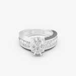 Load image into Gallery viewer, Floral Cluster Ring in 925 Sterling Silver | Geometric Stone-Studded Band