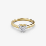Load image into Gallery viewer, Heart Cut Solitaire Ring | 925 Silver Gold &amp; Silver Plated Engagement Ring

