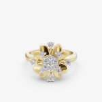 Load image into Gallery viewer, Scattered Bloom Cluster Ring | 925 Sterling Silver Gold-Plated Flower Ring
