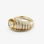 Load image into Gallery viewer, Radiant Fan Cluster Ring | 925 Sterling Silver Gold Plated Statement Ring
