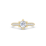 Load image into Gallery viewer, Heart Prong Solitaire Ring | 925 Sterling Silver Vintage Engagement Ring
