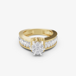 Load image into Gallery viewer, Floral Cluster Ring in 925 Sterling Silver | Geometric Stone-Studded Band

