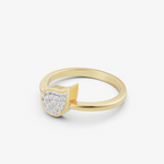 Load image into Gallery viewer, Paisley Droplet Pave Ring | 925 Sterling Silver Gold Plated Teardrop Ring
