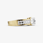 Load image into Gallery viewer, Floral Cluster Ring in 925 Sterling Silver | Geometric Stone-Studded Band
