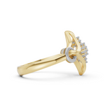 Load image into Gallery viewer, Eternal Embrace Halo Ring | 925 Silver Gold Plated Engagement Ring
