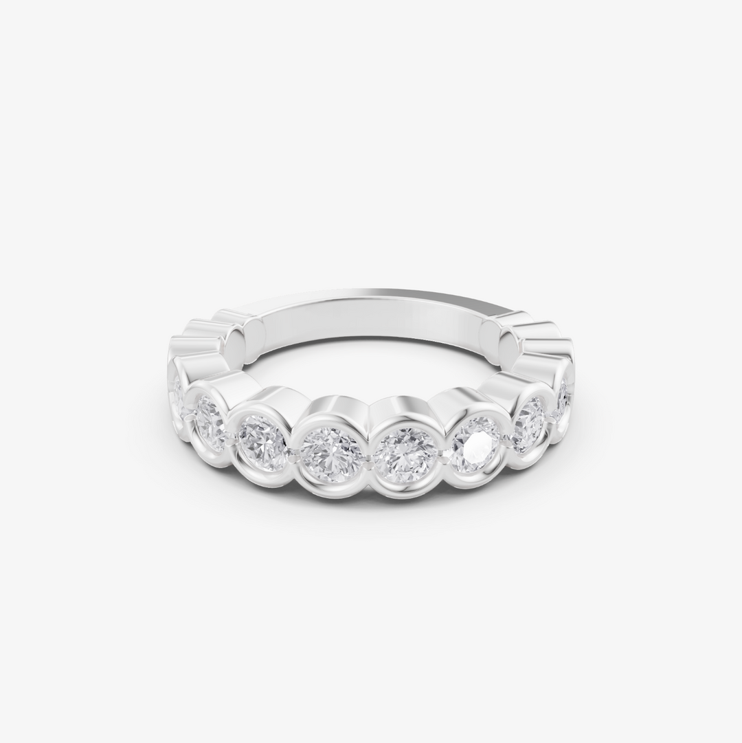 Bezel Set Eternity Band Ring | 925 Silver Gold & Silver Plated Ring