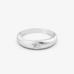 Load image into Gallery viewer, Oval Gypsy Set Dome Ring | 925 Silver Gold &amp; Silver Plated Ring
