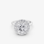 Load image into Gallery viewer, Grand Halo Statement Ring | 925 Silver Gold &amp; Silver Plated Engagement Ring
