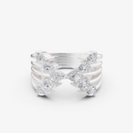 Load image into Gallery viewer, Cascading Petals Multi-Row Ring | 925 Silver Gold Plated Statement Ring
