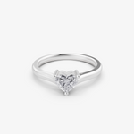 Load image into Gallery viewer, Heart Cut Solitaire Ring | 925 Silver Gold &amp; Silver Plated Engagement Ring

