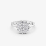 Load image into Gallery viewer, Blooming Grace Cluster Ring | 925 Silver Gold Plated Flower Ring
