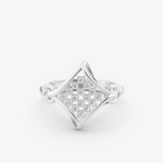 Load image into Gallery viewer, Eternal Embrace Halo Ring | 925 Silver Gold Plated Engagement Ring

