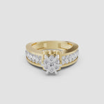 Load and play video in Gallery viewer, Floral Cluster Ring in 925 Sterling Silver | Geometric Stone-Studded Band
